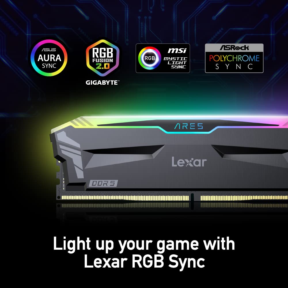 Amazon | Lexar 32GB (2x16GB) ARES RGB DDR5 RAM 5600MT/s CL32 1.2V